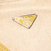 Prada Vitello Trimmed Canvas Canapa Tote Secondhand