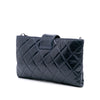 Chanel Quilted Glazed Calfskin Coco Pleats Chain Clutch Secondhand