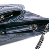 Chanel Quilted Glazed Calfskin Coco Pleats Chain Clutch Secondhand