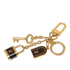 Louis Vuitton Gold Plated and Enamel Porte Cles Cadena Bag Charm and Key Holder Secondhand
