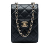 Chanel CC Quilted Lambskin Phone Holder with Chain Secondhand