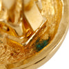 Chanel CC Gold Plated Quilted Round Clip On Earrings Secondhand