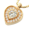 Secondhand Dior Gold Plated Strass Heart Pendant Necklace