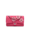 Chanel Medium Classic Tweed Beaded Flower Double Flap Secondhand