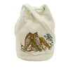 Hermès Leopard Embroidered Cotton Drawstring Bucket Bag Secondhand