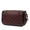 LOEWE Sequin Trimmed Anagram PVC Coated Canvas Double Buckle Flap Shoulder Bag Secondhand