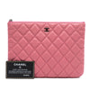 Chanel Small Quilted Caviar O Case Clutch Secondhand