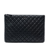 Chanel Large Quilted Caviar O Case Clutch Secondhand
