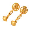 Chanel Gold Plated CC Bell Charm Drop Clip On Earrings Secondhand
