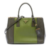Prada Medium Bicolor Saffiano Lux Galleria Double Zip Satchel Secondhand