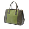 Prada Medium Bicolor Saffiano Lux Galleria Double Zip Satchel Secondhand