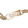 Chanel CC Gold Plated Strass Coco Plaque Double Chain Belt Secondhand