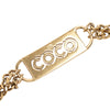 Chanel CC Gold Plated Strass Coco Plaque Double Chain Belt Secondhand