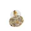 Chanel CC Gold Plated Camellia Push Back Earrings Secondhand
