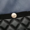 Chanel Large Bicolor Quilted Leather Pearl O Case Clutch Secondhand