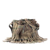 Saint Laurent Small Camouflage Print Suede Emmanuelle Fringe Bucket Bag Secondhand