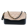Chanel Bicolor Aged Calfskin Gabrielle Double Zip Clutch with Chain Secondhand
