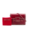 Valentino Calfskin Rockstud Buckled Flap Crossbody Secondhand