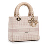 Dior Medium Embroidered Canvas Houndstooth Lady D Lite Secondhand