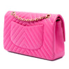 Chanel Medium Classic Chevron Lambskin Double Flap Secondhand