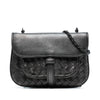 Bottega Veneta Mini Metallic Nappa Intrecciato Chain Flap Crossbody Secondhand