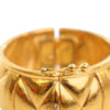 Chanel CC Gold Plated Quilted Wide Cuff Bracelet Secondhand
