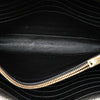 Saint Laurent Metallic Crackled Chevron Calfskin Monogram Envelope Chain Wallet Secondhand