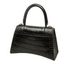 Balenciaga Small Croc Embossed Leather Hourglass Top Handle Bag Secondhand