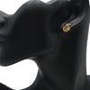 Chanel CC Gold Plated Bow Bullet Back Earrings Secondhand