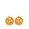 Chanel CC Gold Plated Round Clip On Earrings Secondhand