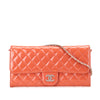 Chanel Quilted Patent Brilliant East West Wallet On Chain Secondhand