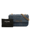 Secondhand Celine Matelasse Denim Monochrome Chain Shoulder Bag