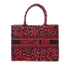 Dior Mizza Medium Embroidered Canvas Leopard Book Tote Secondhand