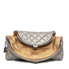 Chanel Quilted Metallic Goatskin Tabatiere Kisslock Foldover Clutch Secondhand