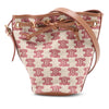 Celine Micro Triomphe Embroidered Canvas Drawstring Bucket Bag Secondhand