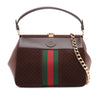 Gucci G Square Suede Ophidia Virgo Top Handle Bag Secondhand