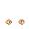 Secondhand Dior Gold Plated Logo Clip On Earrings