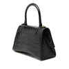 Balenciaga Small Croc Embossed Leather Hourglass Top Handle Bag Secondhand
