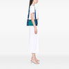 Prada Small Bicolor Canvas Canapa Logo Tote Secondhand