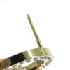 Chanel CC Gold Plated Strass Round Bullet Back Earrings Secondhand