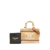 Celine Small Canvas Triomphe Stripe Cabas Thais Satchel Secondhand