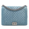 Chanel Large Quilted Denim Boy Flap Secondhand