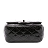 Chanel Mini Square Classic Patent So Black Single Flap Secondhand