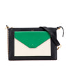 Celine Tricolor Leather Pocket Envelope Zip Crossbody Secondhand