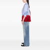 Prada Saffiano Trimmed Tessuto Dome Satchel Secondhand