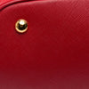 Prada Saffiano Trimmed Tessuto Dome Satchel Secondhand