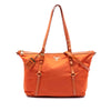 Secondhand Prada Saffiano Trimmed Tessuto Zip Top Convertible Tote