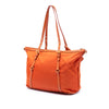 Secondhand Prada Saffiano Trimmed Tessuto Zip Top Convertible Tote