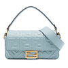 Fendi Zucca Embossed Leather Baguette Satchel Secondhand
