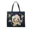 Gucci Denim Embroidered Tiger Tote Secondhand